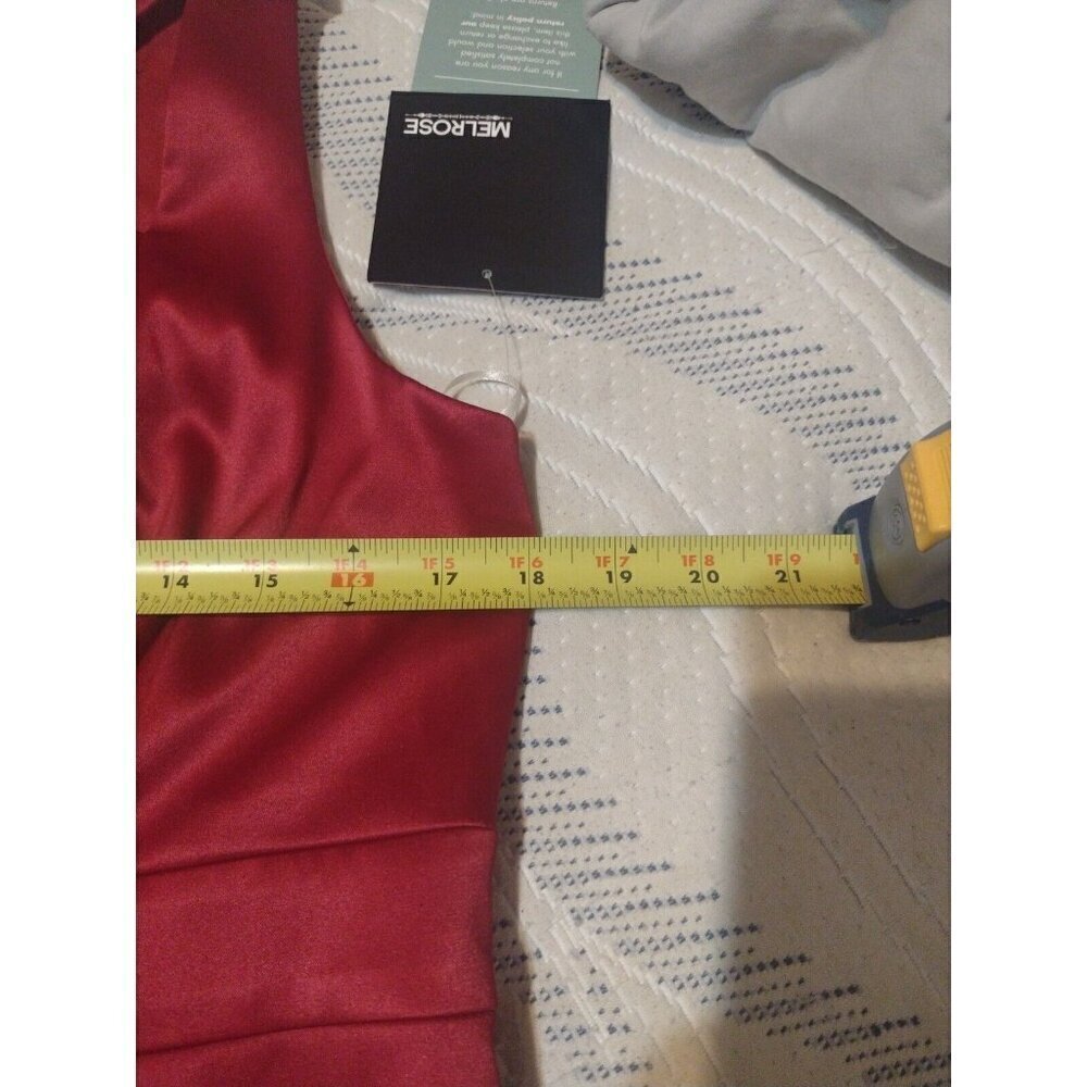 NWT New Melrose Black Bodycon Dress Women's Size 14 Red - Picture 11 of 12